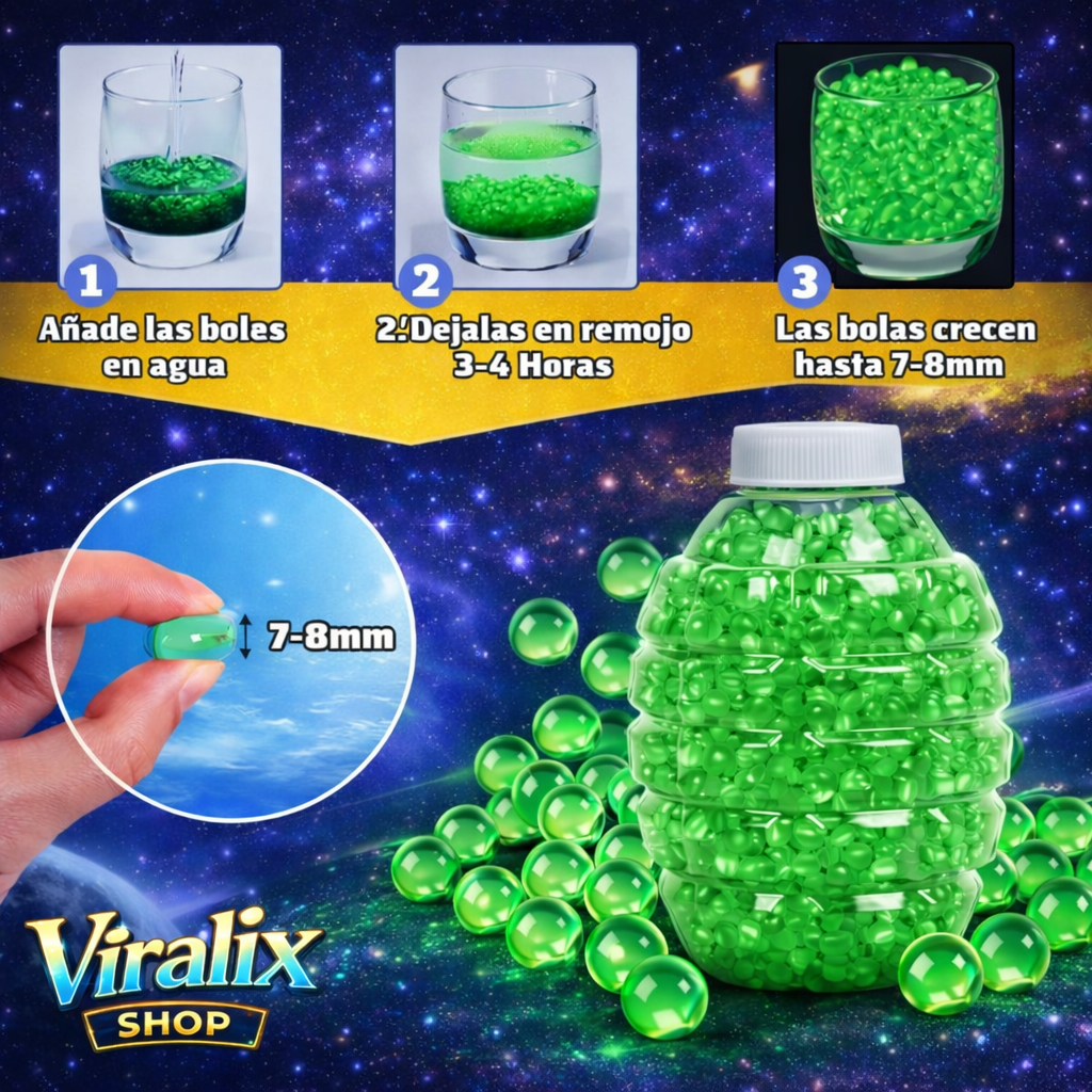 Balas de Gel Fluorescentes NeonGelBalls – 10.000 Uds para AK-47
