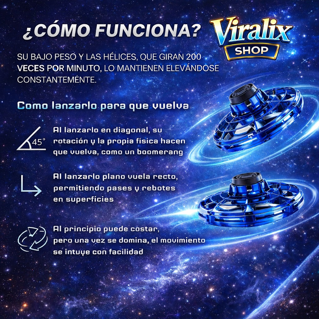 Flying UFO Drone – El dron boomerang que vuelve a tu mano