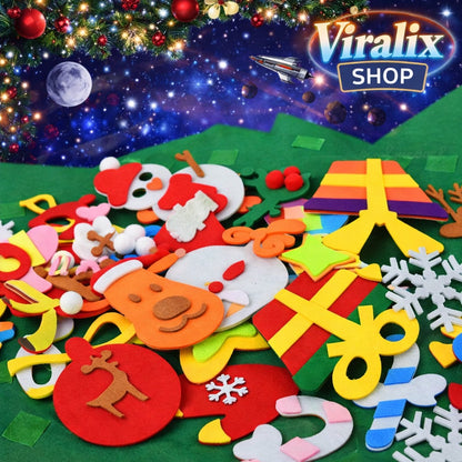 Árbol de Navidad de Fieltro para Niños (32 Piezas) – Diversión Creativa y Segura