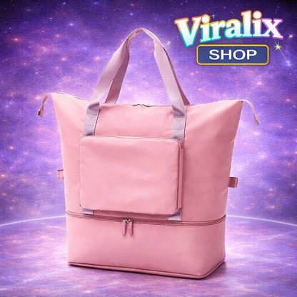Bolso Totebag Plegable Rosa – Ligero, Elegante y Multifuncional