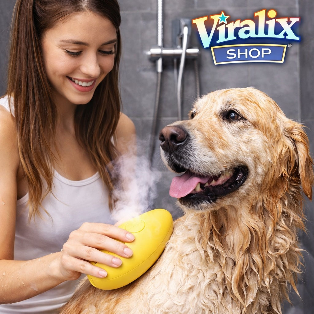 Cepillo para Mascotas con Vaporizador – Limpieza, Desenredo y Cuidado en un Solo Paso