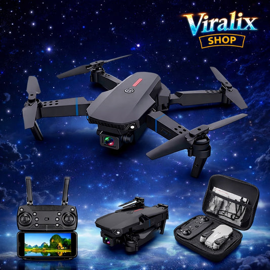 Dron Plegable 4K con Cámara HD – Control WiFi y Transmisión en Tiempo Real