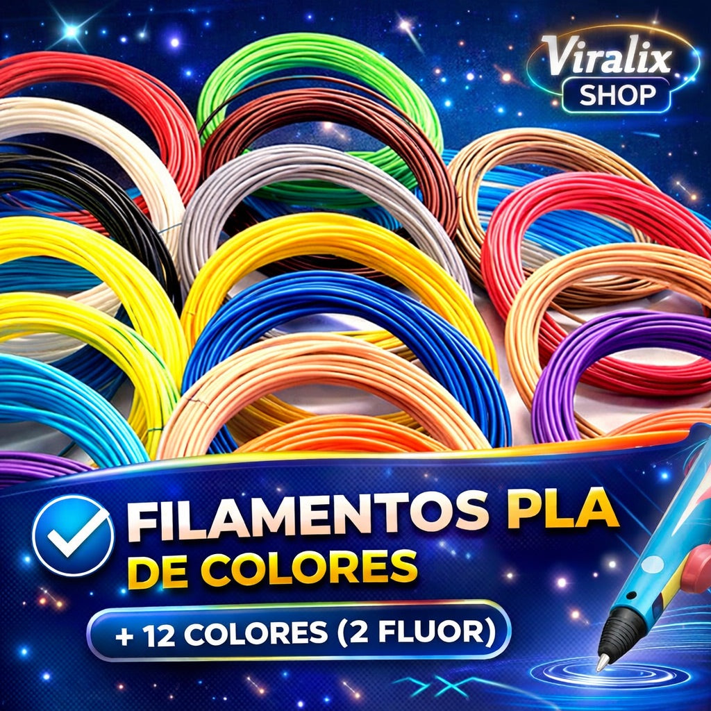 Filamentos PLA de Colores para Bolígrafo 3D – Creatividad sin Límites