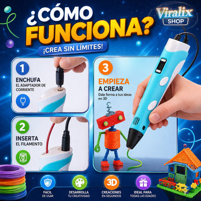 Bolígrafo 3D Profesional – Crea Sin Límites